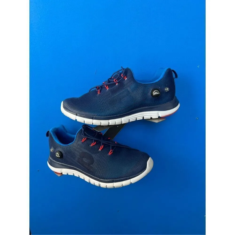 Reebok Z Pump Fusion Running Athletic Navy/Red detail Lace Up men size 9.5